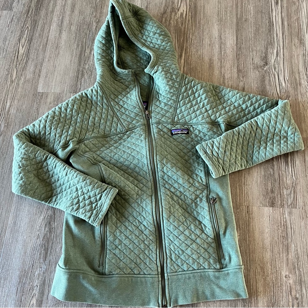 Patagonia Women's Small Cotton Quilt Full-zip Hoody Sweatshirt